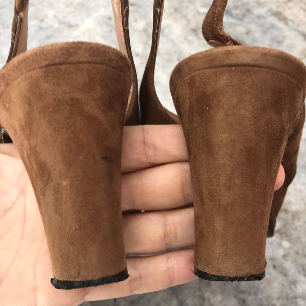 Vintage DIETER KUCKELKORN Special Edition Suede Slingback Heels - Picture 11 of 12